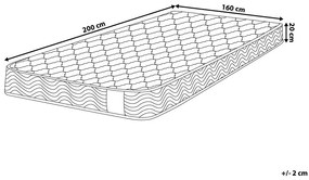 Saltea cu arcuri individuale 160x200 cm BALAR (tare). 1022546