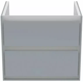 Dulap suspendat pentru lavoar gri deschis mat Ideal Standard Connect Air 60 cm