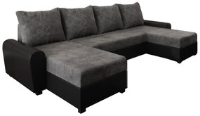 Canapea universală, gri/negru, DAKAR U