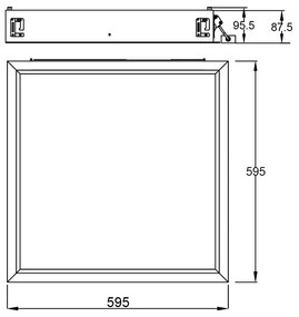 Panou incastrabil LED efect vizual luminator cer albastru BLUE SKY 60x60cm