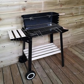 Gratar mobil cu masa laterala BBQ 83 x 45