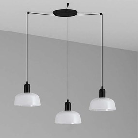 Lustra cu 3 pendule metal TATAWIN S alba