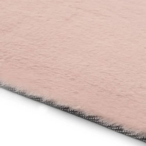 Covor, roz invechit, 140 x 200 cm, blana ecologica de iepure roz invechit, 140 x 200 cm