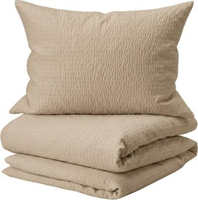 Lenjerie de pat creponata TAUPEXA maro deschis Dimensiune lenjerie de pat: 70 x 90 cm | 140 x 220 cm