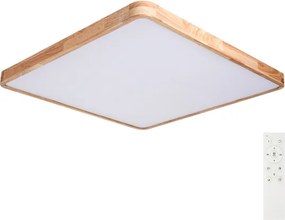 Brilagi - Corp de iluminat LED dimabil WOODLINE SQUARE LED/180W/230V, finisaj stejar, 100x100 cm + telecomandă