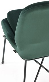 Scaun de catifea verde inchis LASE 454