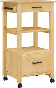 vidaXL Cărucior de bucătărie „MONZA”, 48x40x88,5 cm, lemn masiv de pin