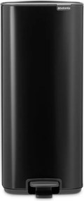 Coș de gunoi negru mat cu pedală din oțel 30 l Bo – Brabantia