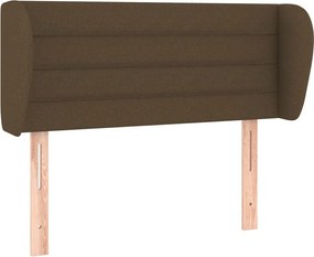 vidaXL Tăblie de pat cu aripioare maro închis 83x23x78/88 cm textil