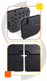 Suport de umbrelă din patru piese 50 x 50 x 7,5 cm