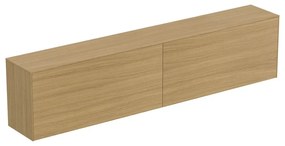 Dulap baza suspendat Ideal Standard Atelier Conca 2 sertare cu blat 240 cm finisaj stejar deschis