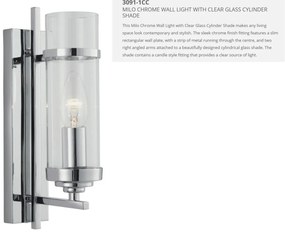 Aplica de perete eleganta design modern Milo 3091-1CC SRT
