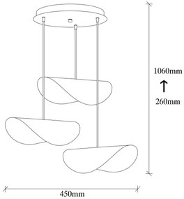 Lustră pe cablu SIVANI 3xE27/100W/230V
