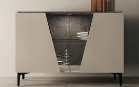 Bufet lemn masiv Fidia 2 uși, 133 × 48 × 92,5 cm