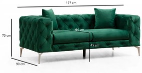 Canapea cu 2 Locuri Como, Verde