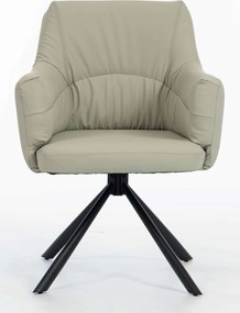 HR840 BAZĂ STEA Scaun Culoarea Inului Piele Ecologica Premium Soft cu Bază Neagră