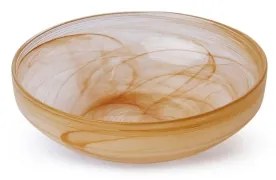 Set de masă 18 piese portocaliu/sticlă