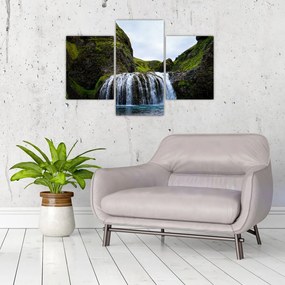 Tablou - Stânci cu cascadă (90x60 cm)