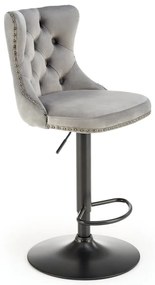 Scaun de bar H117 velvet gri