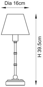 Lampă LED reîncărcabilă dimabilă de masă Endon 114796 BURLEY LED/1,5W/5V alamă/albastru
