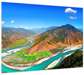 Tablou pe sticlă - Râul Yangtze (70x50 cm)