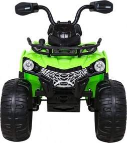 ATV Electric cu acumulator pentru copii NOVOKIDS™ Madness Quad PRO , Cu melodii si lumini, Lungime 100 cm, 3-8 ani , Max 30 kg , Roti EVA, 12V, Verde