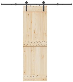 vidaXL Set feronerie pentru uși glisante, negru, 200 cm, oțel