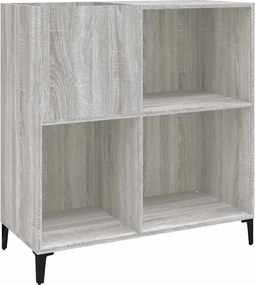 vidaXL Dulap pentru discuri gri sonoma 84,5x38x89 cm lemn compozit