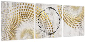 Tablou - Design beton (cu ceas) (90x30 cm)