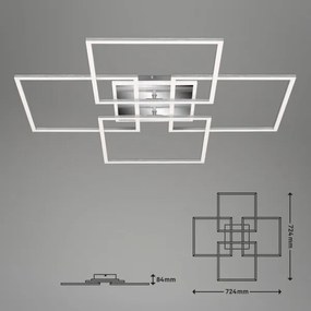 Lustră LED dimabilă aplicată FRAME LED/50W/230V Wi-Fi Tuya Brilo + telecomandă