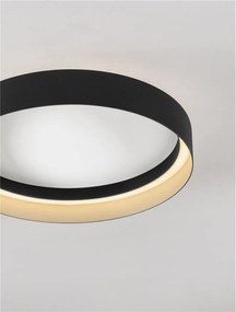 Plafoniera circulara aluminiu negru/auriu LED CCT LUMIA 45cm