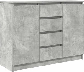 vidaXL Bufetă cu sertare Gri beton 100,5x35x76 cm Lemn prelucrat
