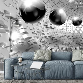 Fototapet - 3D bilă în culooare gri (254x184 cm)