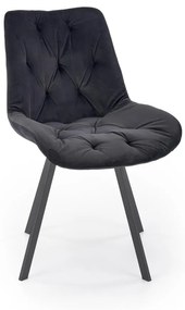 Scaun catifea K519 velvet negru