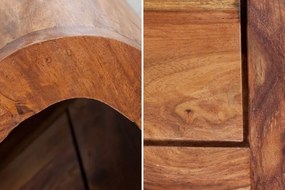 Masuta living din lemn de trandafir, colturi rotunjite Curved II 100cm Sheesham