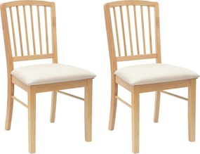 vidaXL Scaune de dining 2 pcs natural 50 x 52,5 x 91 cm