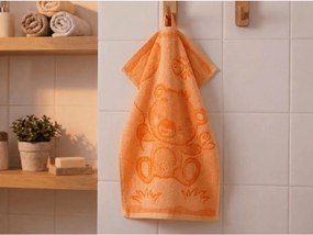 Prosop pentru copii BEBÉ ursulet de plus portocaliu 30x50 cm