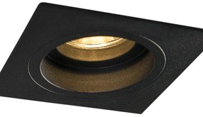 Spot încastrat inteligent negru pătrat, inclusiv Wifi GU10 - Chuck