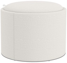 HOMCOM Taburet Taburet tapițat, in, spațiu de depozitare ascuns, capac reversibil, 5 6cm x 56 cm x 42 cm, crem + natural | Aosom Romania