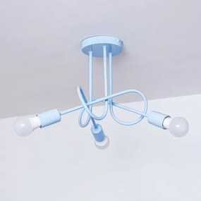 Lustră aplicată OXFORD, 3xE27/15W/230V, albastră