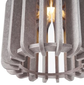 Lampă suspendată retro neagră cu 3 lumini gri-maro - Felt