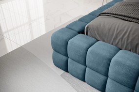 Pat tapitat cu somiera rabatabila si lada depozitare, 180x200 cm, ELTAP, BE-DIZ-MET-40AMO, Dizzle, metal/poliester, albastru inchis