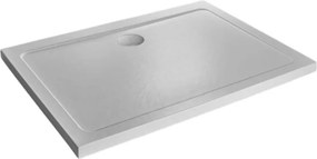 Cadita dus dreptunghiulara Radaway Doros D Stone 130x90 cm acril alb