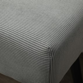 HOMCOM Bancă Tapițată din Catifea cu Șezut Căptușit și Picioare din Oțel, 100x36x45 cm, Gri | Aosom Romania