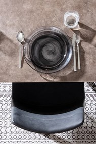 Masa dining extensibila pentru 10 persoane maro/negru din ceramica si MDF, 160-220 cm, Briva Bizzotto