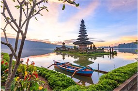 Tablou - Templul Pura Bratan (90x60 cm)