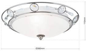 Plafoniera design modern OPALDESIGN 38cm, satin