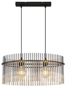 Lustră pe cablu Globo 15698H3 GORLEY 2xE27/60W/230V negru