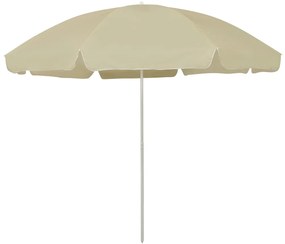 vidaXL Umbrelă de soare de plajă, galben nisipiu, 300 cm