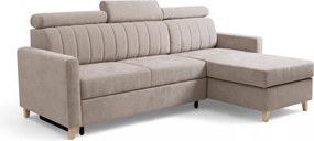 Colțar cu funcție de dormit Vario universal - bej șenil Wind 11